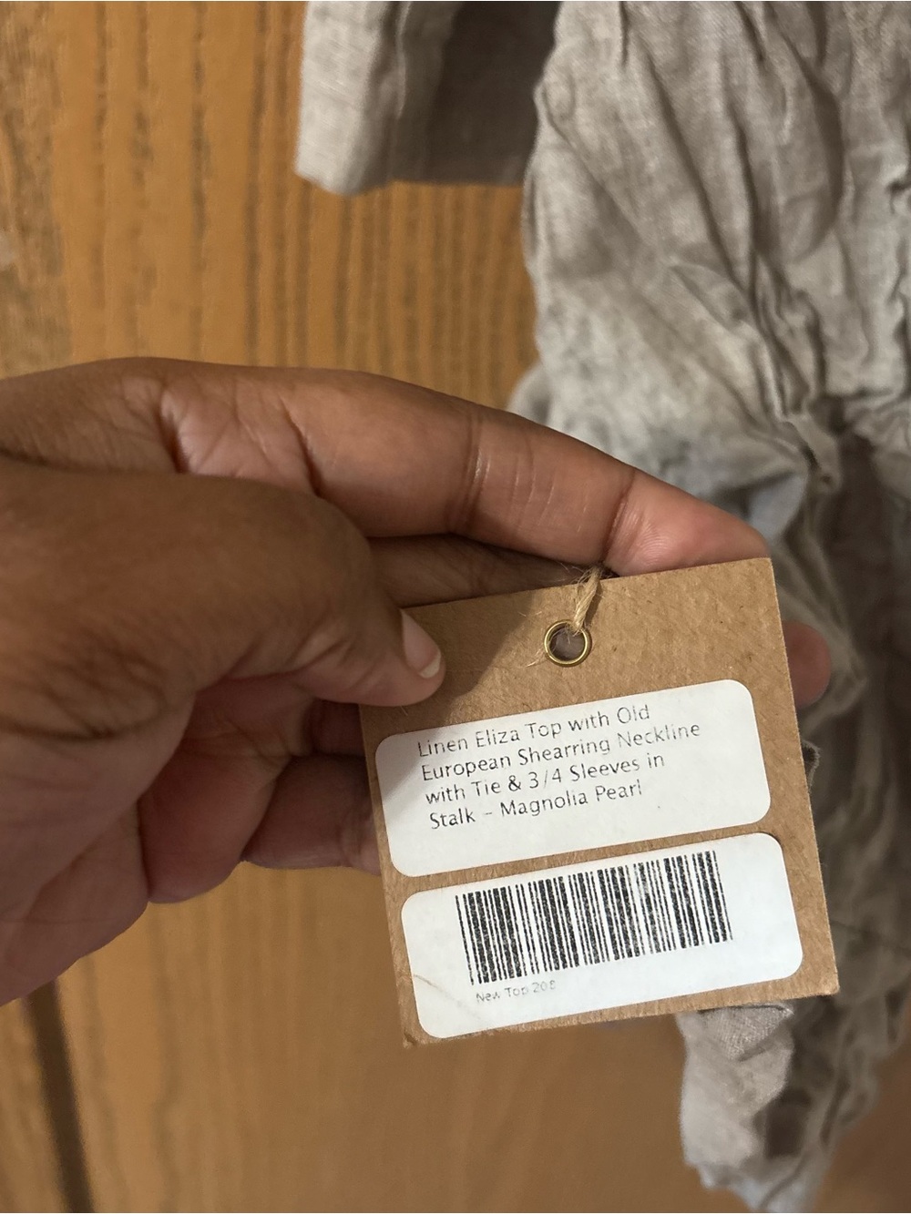 Magnolia Pearl Eliza Linen Top in Stalk NWT O/S Rare lagenlook - Picture 2 of 5